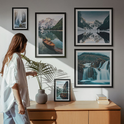 Galeria de parede cachoeiras de lago de montanha