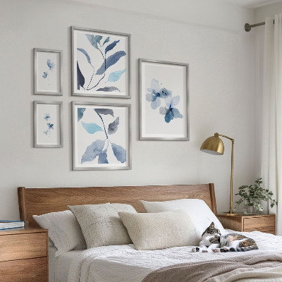 Galeria de parede Flores elegantes em aquarela