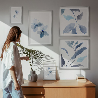 Galeria de parede Flores elegantes em aquarela