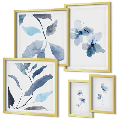 Galeria de parede Flores elegantes em aquarela