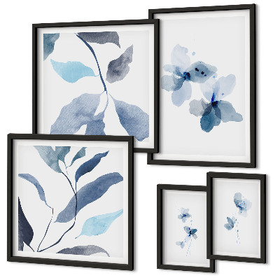 Galeria de parede Flores elegantes em aquarela