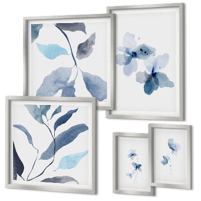 Galeria de parede Flores elegantes em aquarela