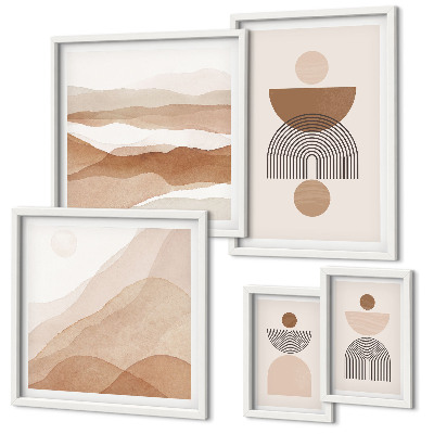 Parede galeria de quadros Composições abstratas da terra