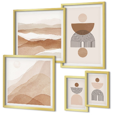 Parede galeria de quadros Composições abstratas da terra