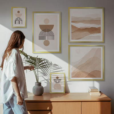 Parede galeria de quadros Composições abstratas da terra