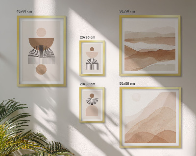Parede galeria de quadros Composições abstratas da terra