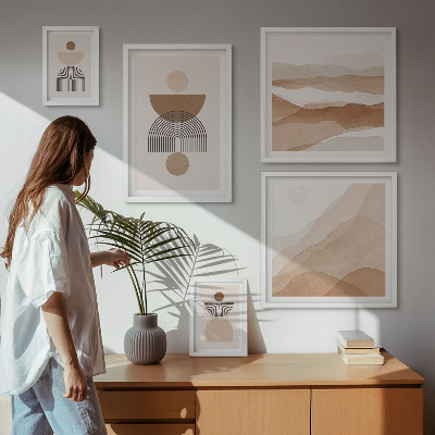Parede galeria de quadros Composições abstratas da terra