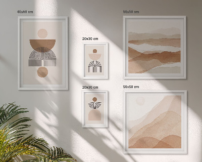 Parede galeria de quadros Composições abstratas da terra