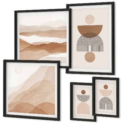Parede galeria de quadros Composições abstratas da terra