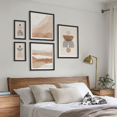 Parede galeria de quadros Composições abstratas da terra