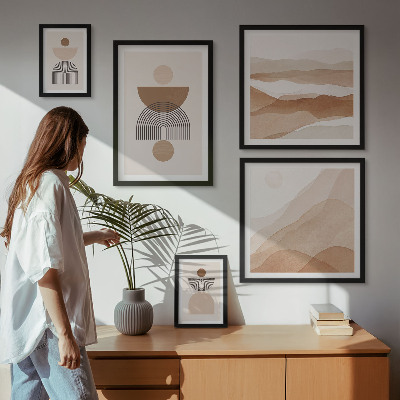 Parede galeria de quadros Composições abstratas da terra