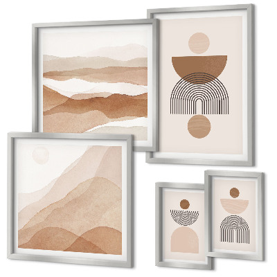 Parede galeria de quadros Composições abstratas da terra