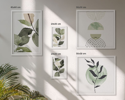 Parede galeria de quadros motivos de plantas escandinavas