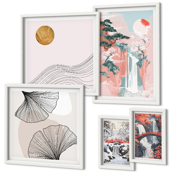Galeria de parede Paisagens de cachoeiras no Japão