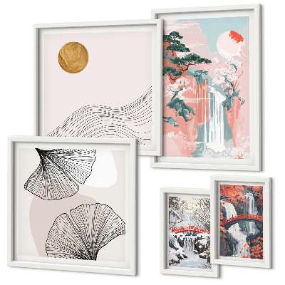 Galeria de parede Paisagens de cachoeiras no Japão