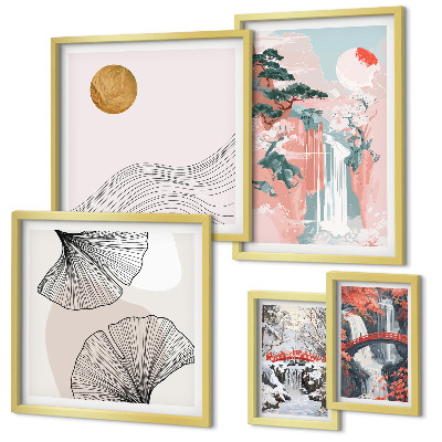 Galeria de parede Paisagens de cachoeiras no Japão