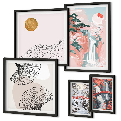 Galeria de parede Paisagens de cachoeiras no Japão