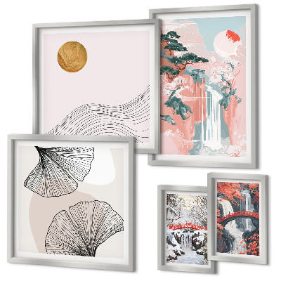 Galeria de parede Paisagens de cachoeiras no Japão
