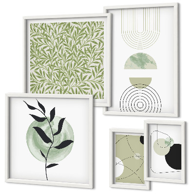 Galeria de parede plantas geométricas abstratas