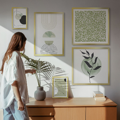 Galeria de parede plantas geométricas abstratas