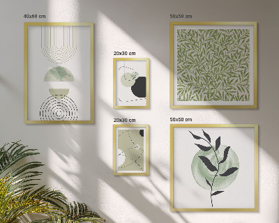 Galeria de parede plantas geométricas abstratas