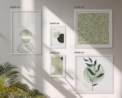 Galeria de parede plantas geométricas abstratas
