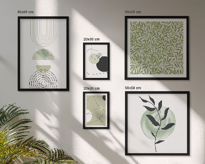 Galeria de parede plantas geométricas abstratas