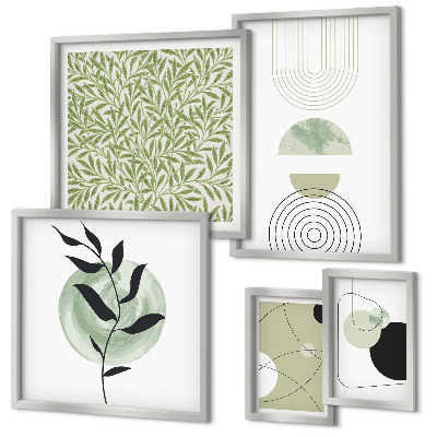 Galeria de parede plantas geométricas abstratas