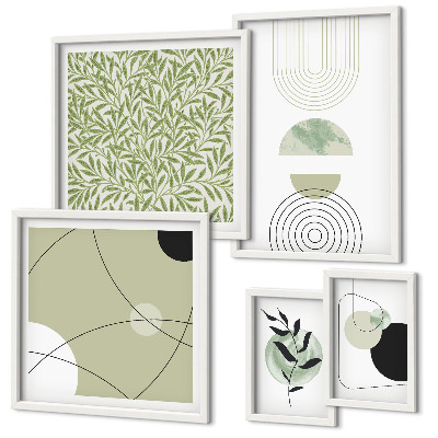 Parede galeria de quadros Formas abstratas de plantas