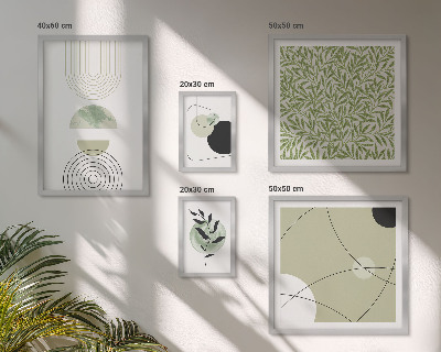 Parede galeria de quadros Formas abstratas de plantas