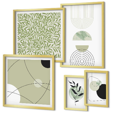 Parede galeria de quadros Formas abstratas de plantas