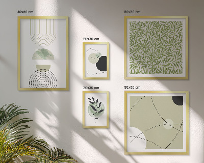 Parede galeria de quadros Formas abstratas de plantas