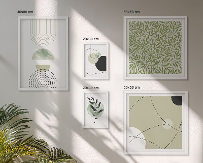 Parede galeria de quadros Formas abstratas de plantas