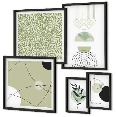 Parede galeria de quadros Formas abstratas de plantas