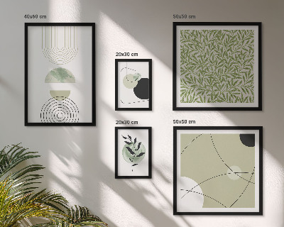 Parede galeria de quadros Formas abstratas de plantas