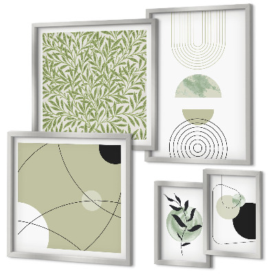 Parede galeria de quadros Formas abstratas de plantas