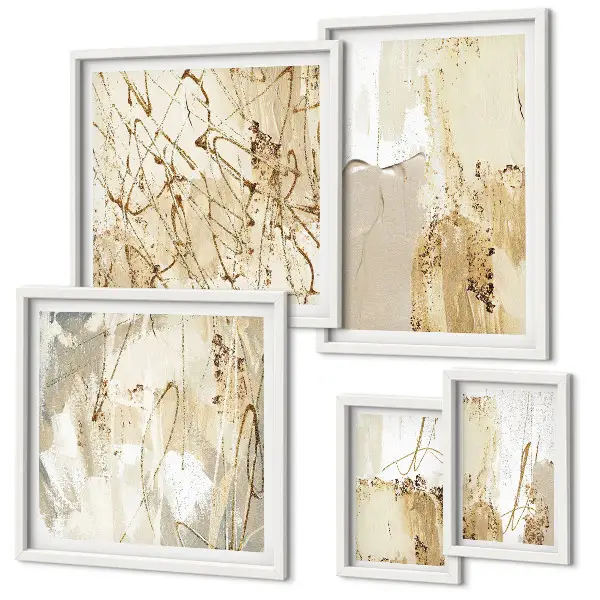 Galeria de parede com texturas abstratas modernas