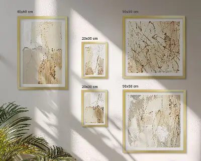 Galeria de parede com texturas abstratas modernas