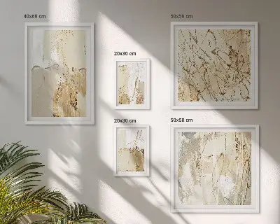 Galeria de parede com texturas abstratas modernas