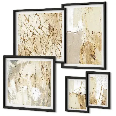 Galeria de parede com texturas abstratas modernas