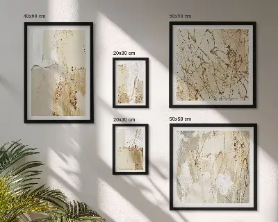 Galeria de parede com texturas abstratas modernas