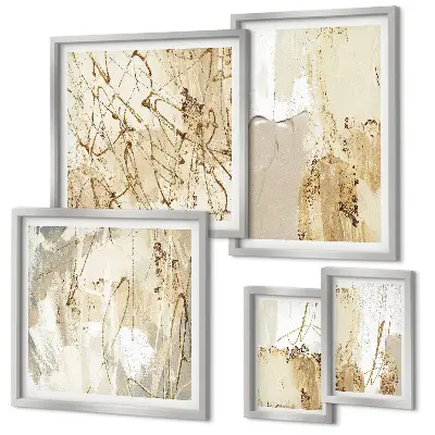Galeria de parede com texturas abstratas modernas
