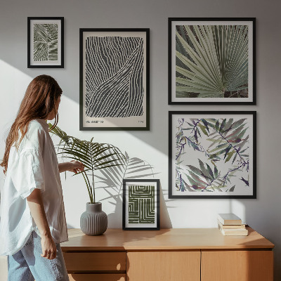 Galeria de parede Padrões minimalistas de plantas