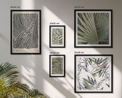 Galeria de parede Padrões minimalistas de plantas