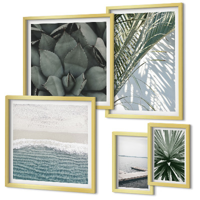Parede galeria de quadros Plantas tropicais com o mar