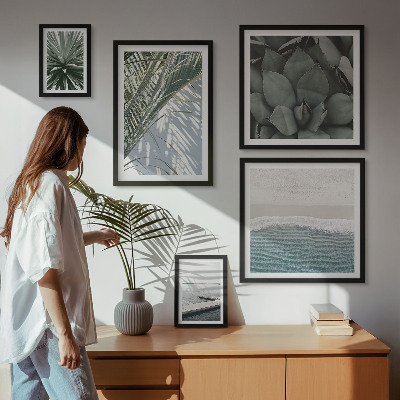 Parede galeria de quadros Plantas tropicais com o mar