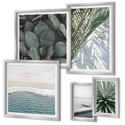 Parede galeria de quadros Plantas tropicais com o mar