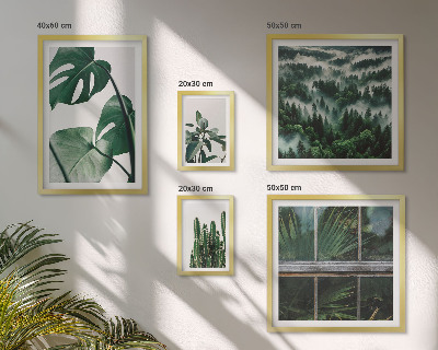 Conjunto de 5 quadros com moldura Inspirações botânicas dos trópicos