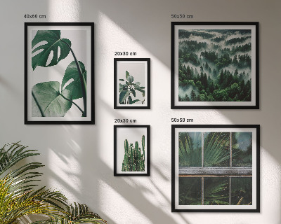 Conjunto de 5 quadros com moldura Inspirações botânicas dos trópicos