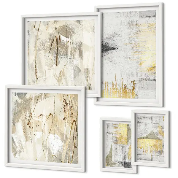 Galeria de parede com padrões abstratos elegantes